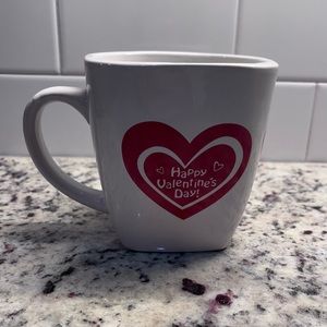 Happy Valentine’s Day square shaped white mug